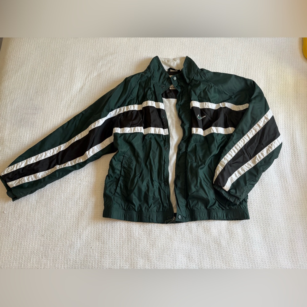 Nike Black and Green windbreaker Jacket